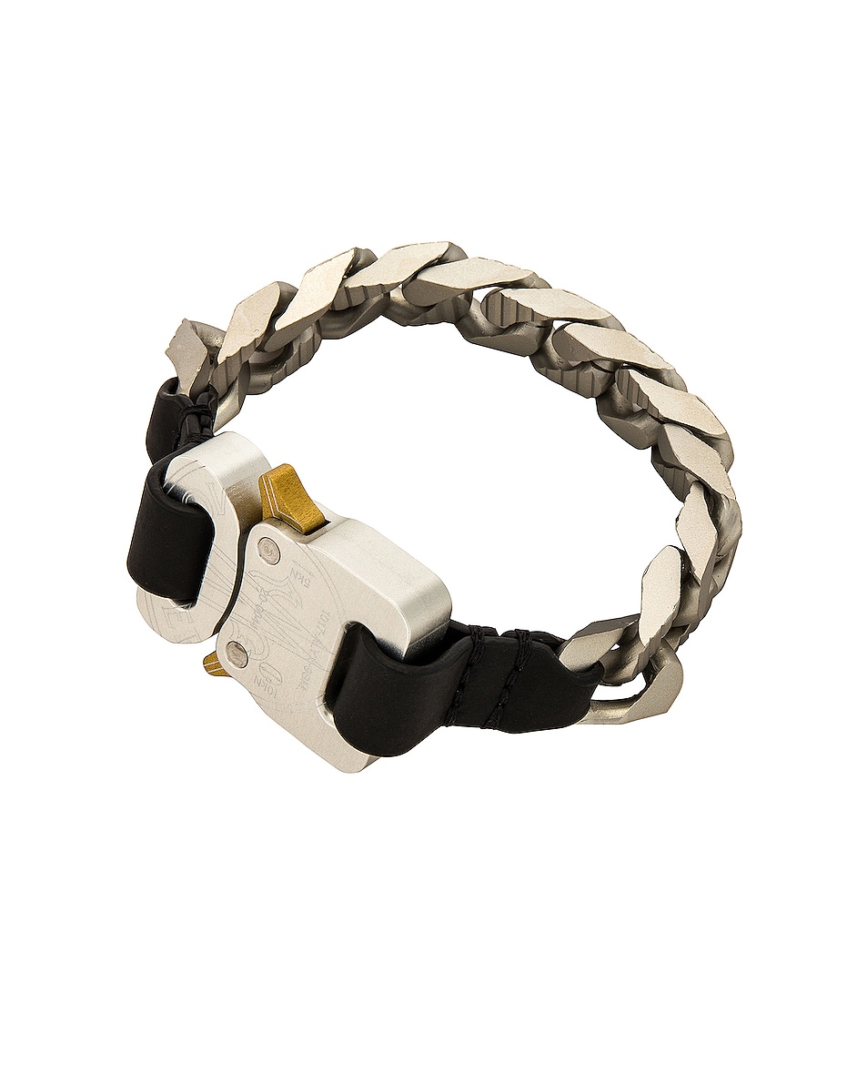 Image 1 of Moncler Genius Moncler Alyx Metal Buckle Bracelet in Silver