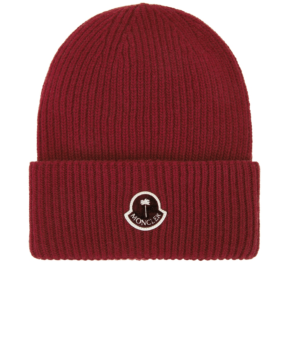Image 1 of Moncler Genius x Palm Angels Beanie in Red