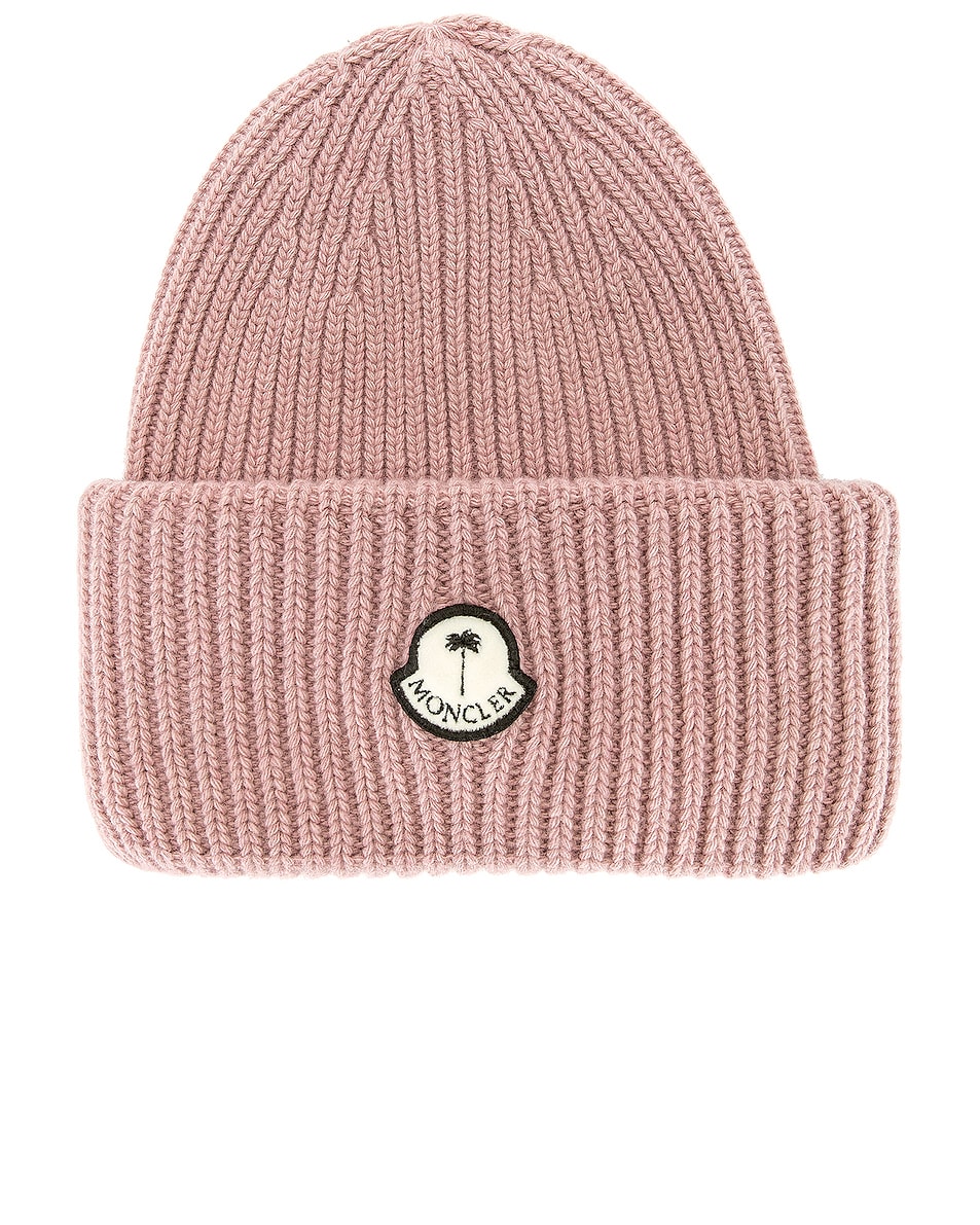 Image 1 of Moncler Genius x Palm Angels Beanie in Pink