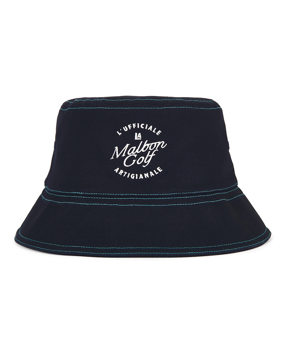 Image 1 of Malbon Golf Artigianale Bucket Hat in Navy
