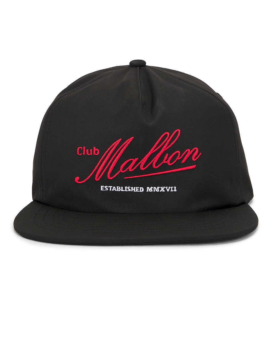 Image 1 of Malbon Golf Members Snapback Hat in Black