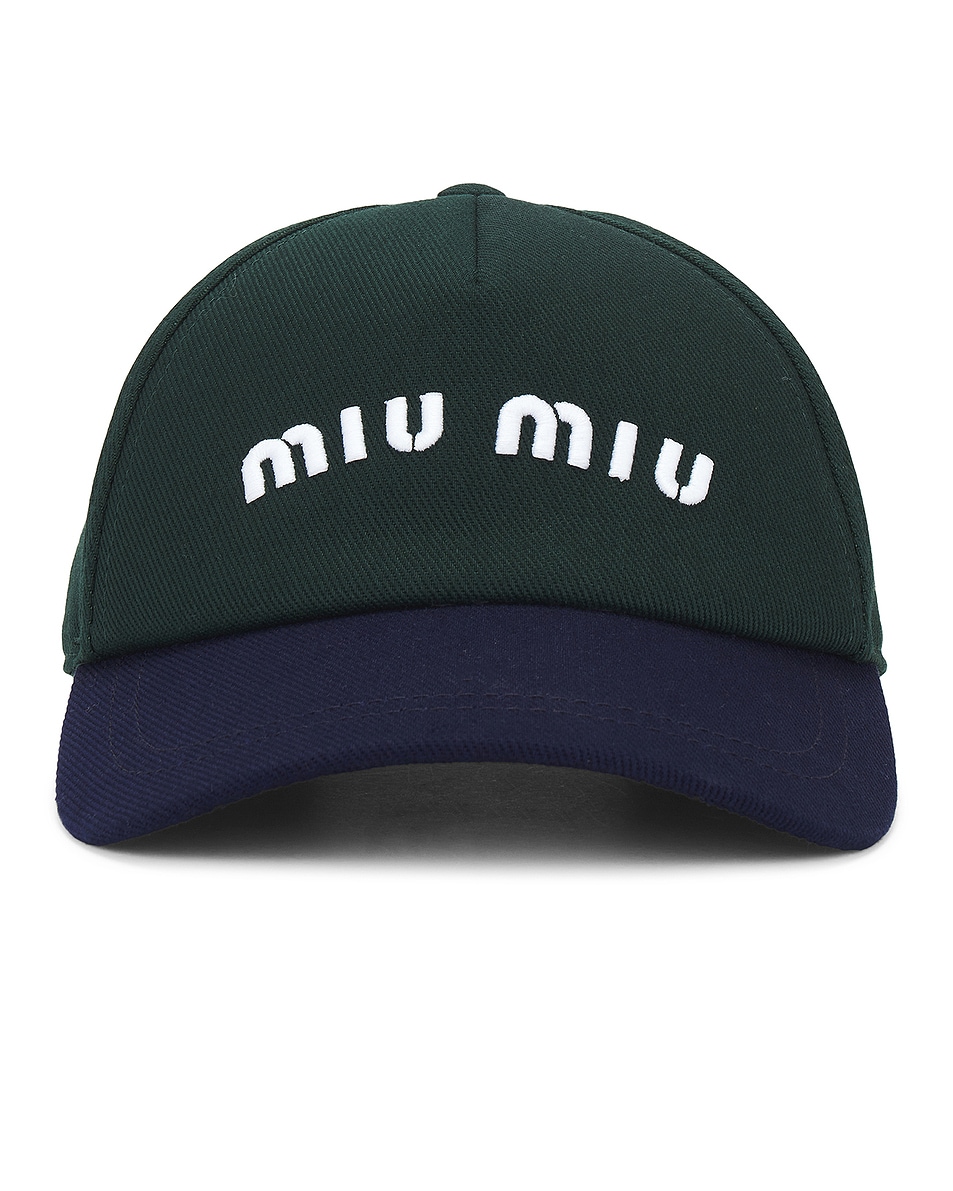 Image 1 of Miu Miu Logo Baseball Hat in Abete & Royal