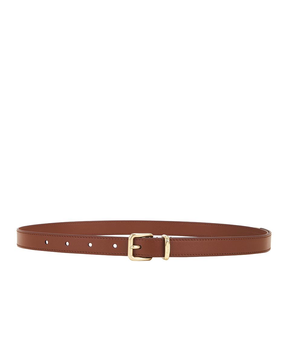 Image 1 of Miu Miu Skinny City Calf Belt in Tobacco