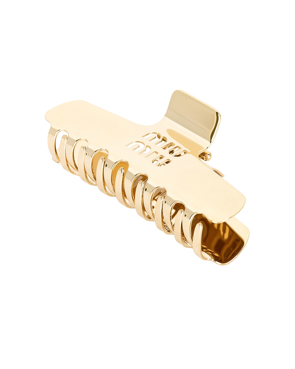 Image 1 of Miu Miu Claw Clip in Oro