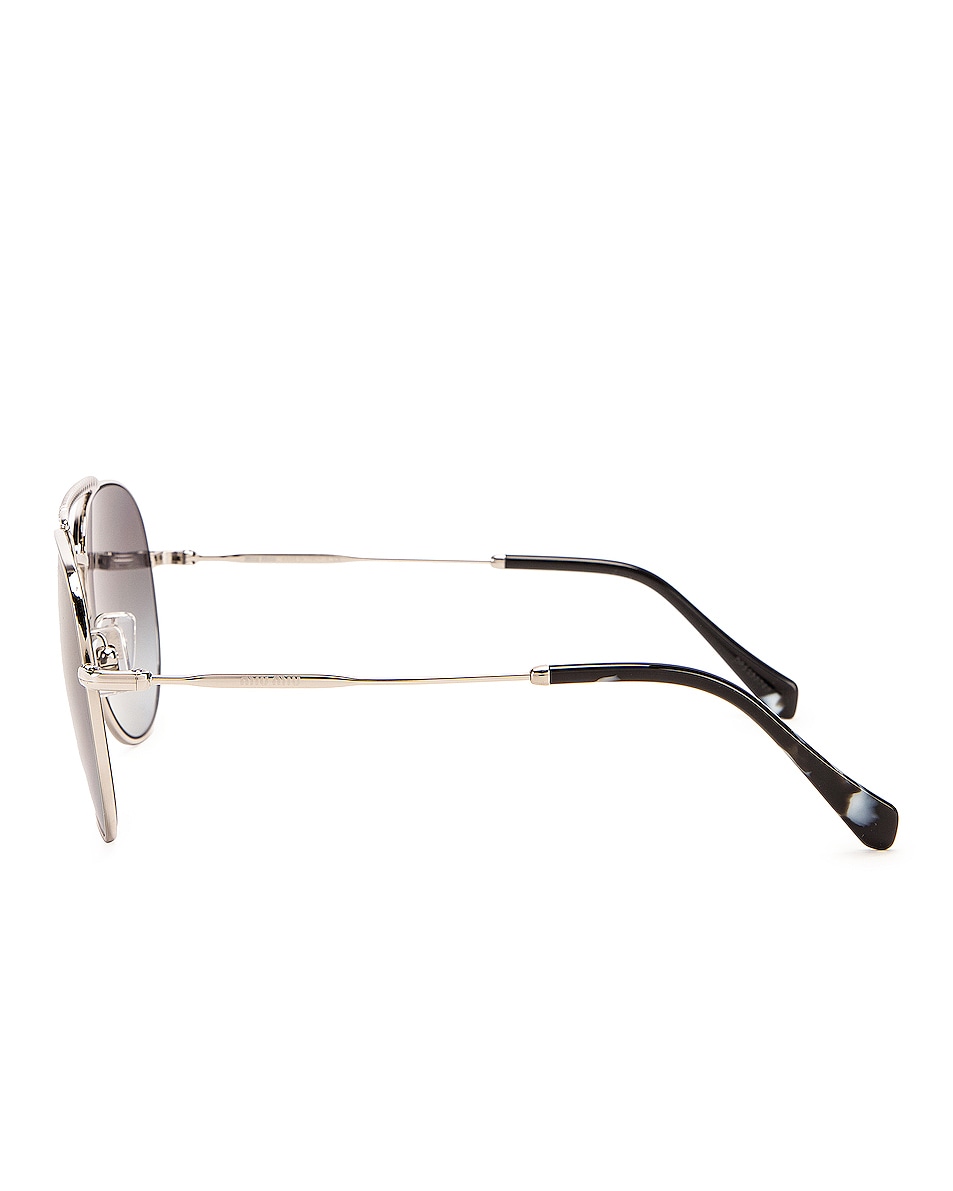Miu Miu Aviator Sunglasses in Silver | FWRD