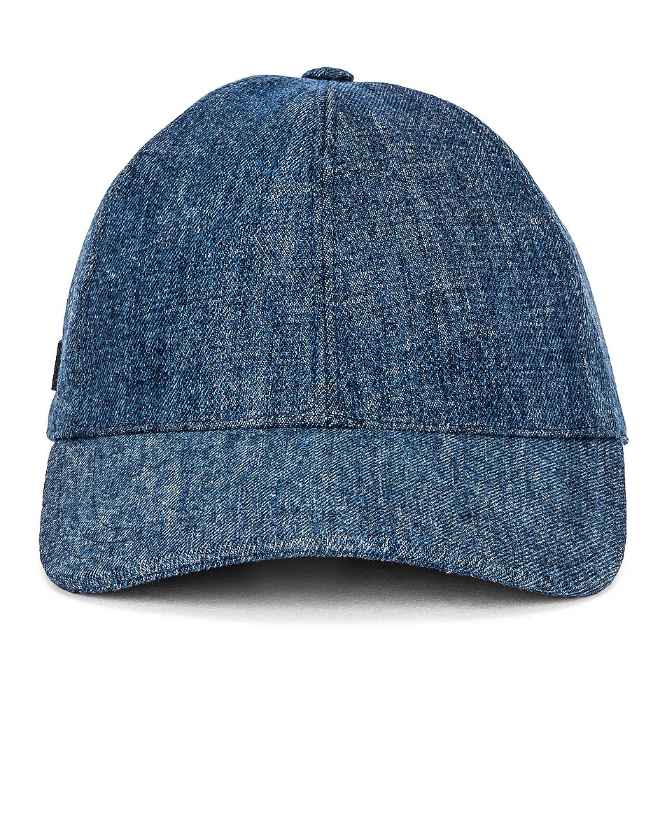 Image 1 of Miu Miu Denim Baseball Hat in Bleu