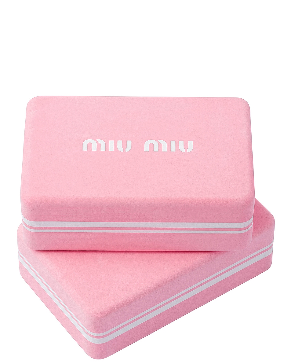 Image 1 of Miu Miu Yoga Blocks in Rosa & Bianco