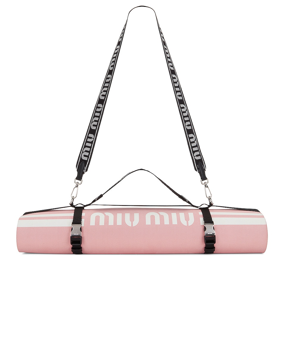 Image 1 of Miu Miu Yoga Mat in Rosa & Bianco