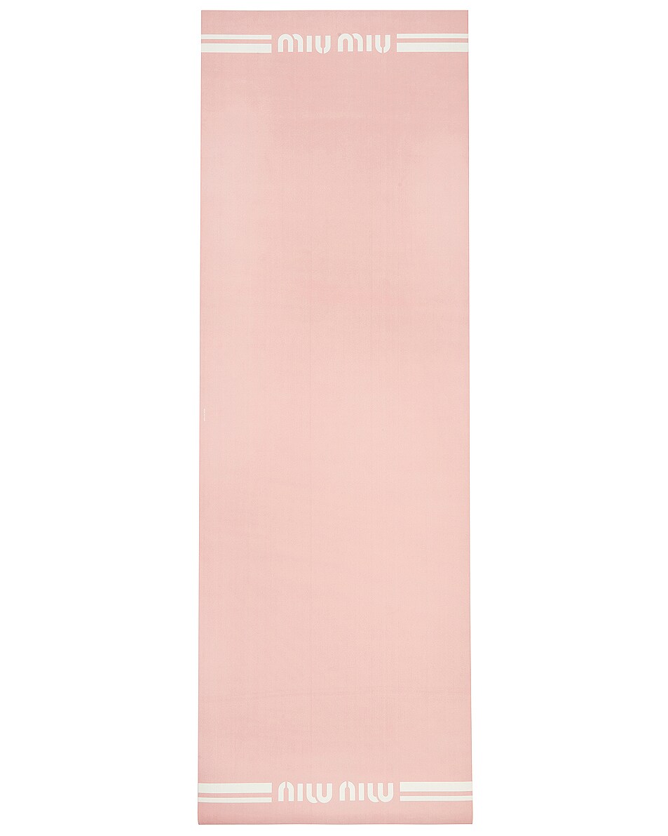 Miu Miu Yoga Mat in Rosa & Bianco | FWRD