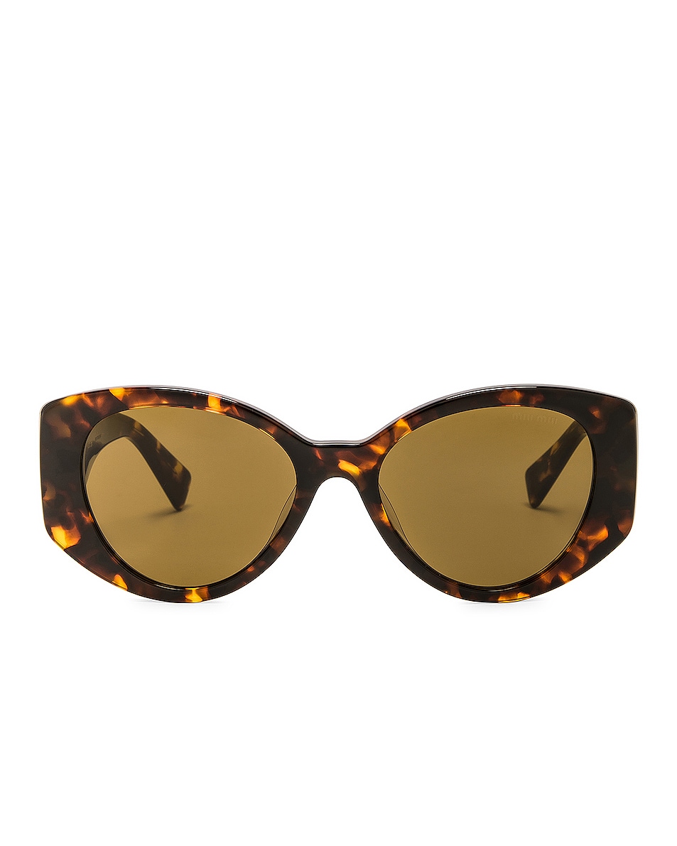 Image 1 of Miu Miu Round Sunglasses in Brown