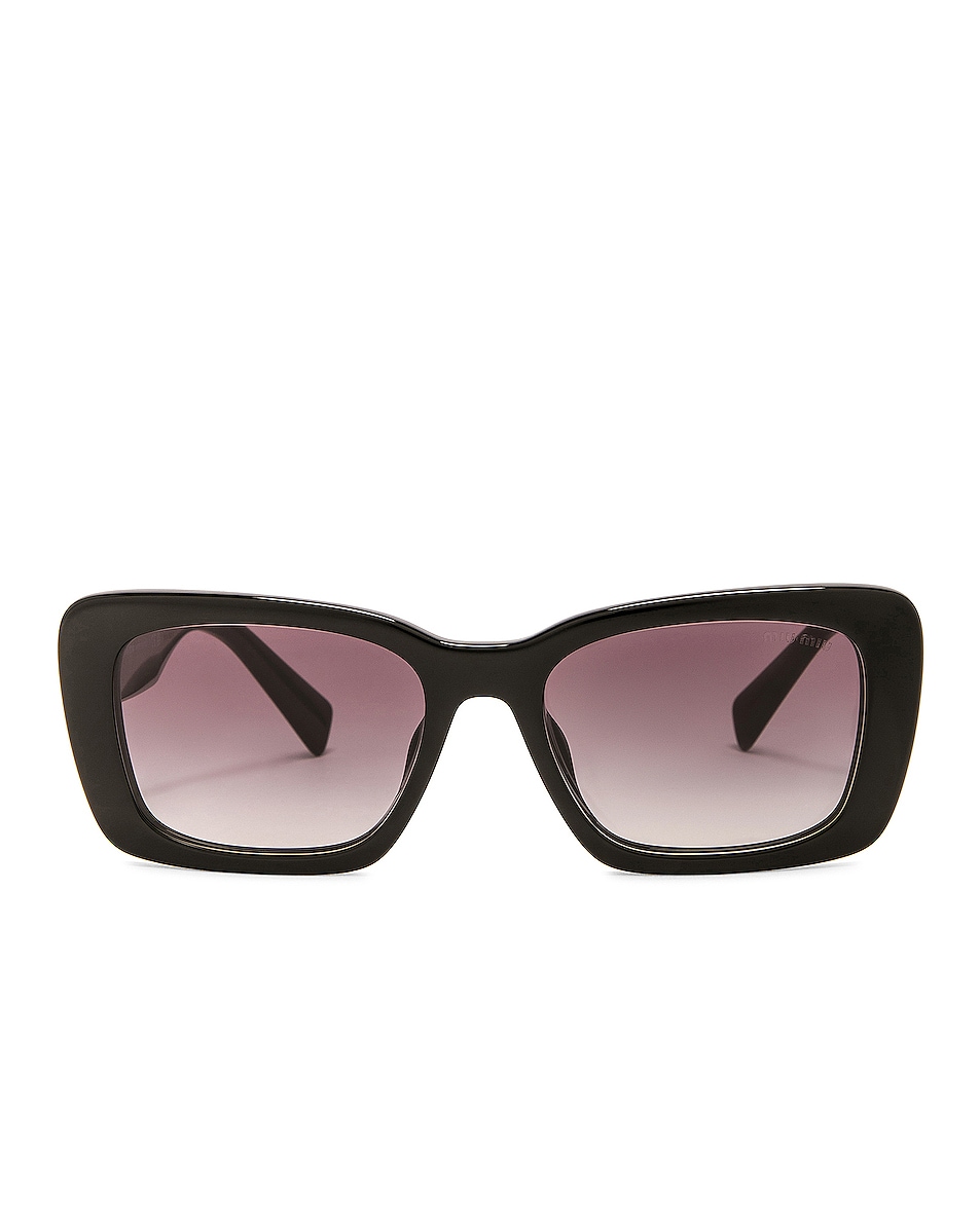 Image 1 of Miu Miu Square Sunglasses in Black