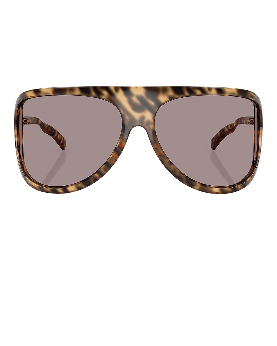 Image 1 of Miu Miu Shield Sunglasses in Havana