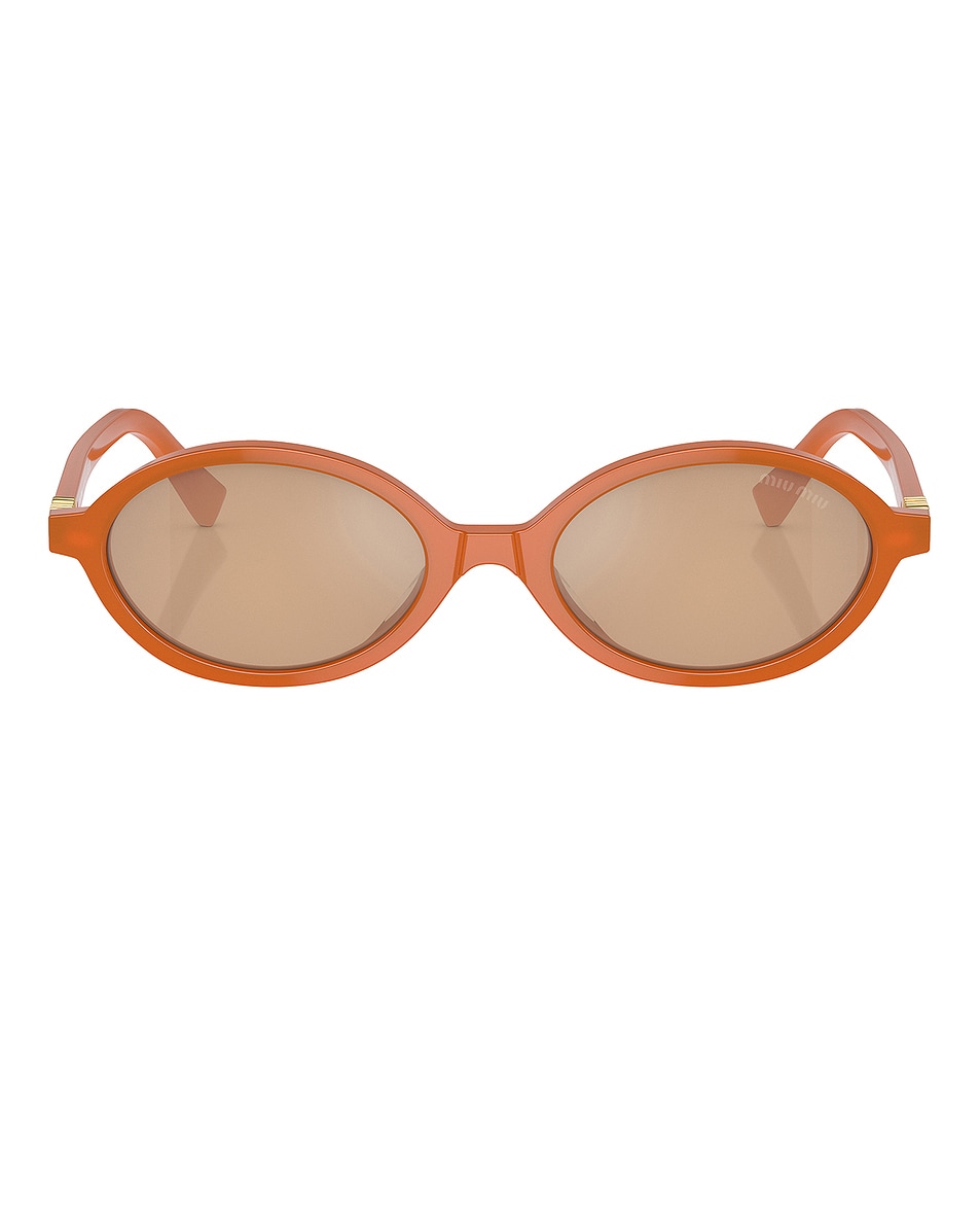 Image 1 of Miu Miu Oval Sunglasses in Tumeric