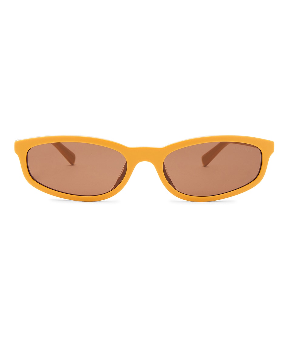 Image 1 of Miu Miu Oval Sunglasses in Soleil