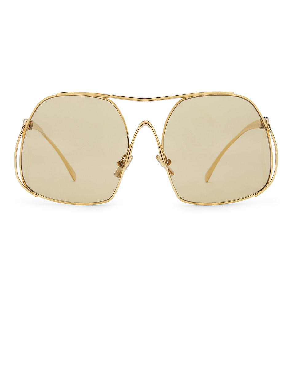 Image 1 of Miu Miu Square Sunglasses in Gold