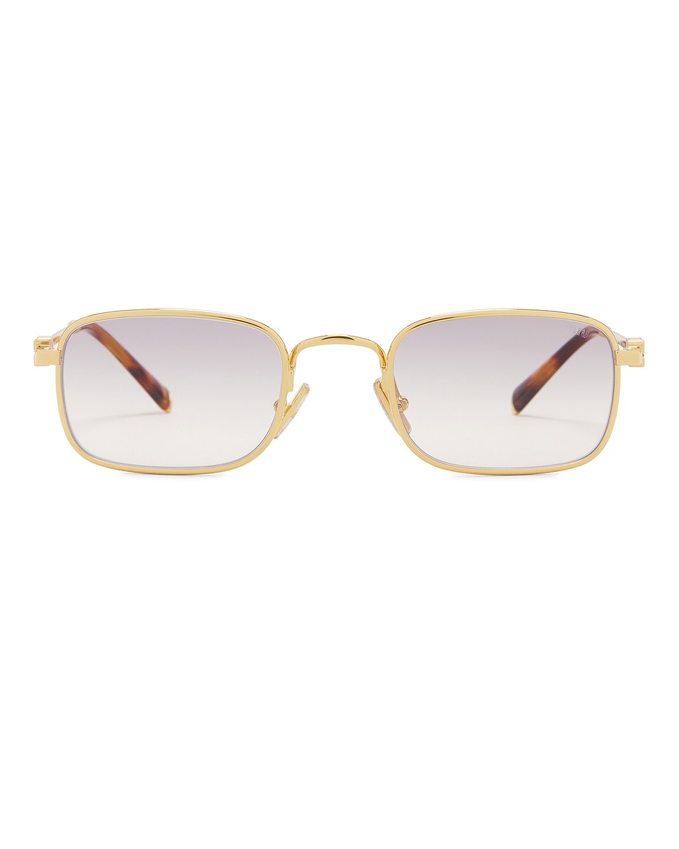 Image 1 of Miu Miu Rectangular Sunglasses in Gold