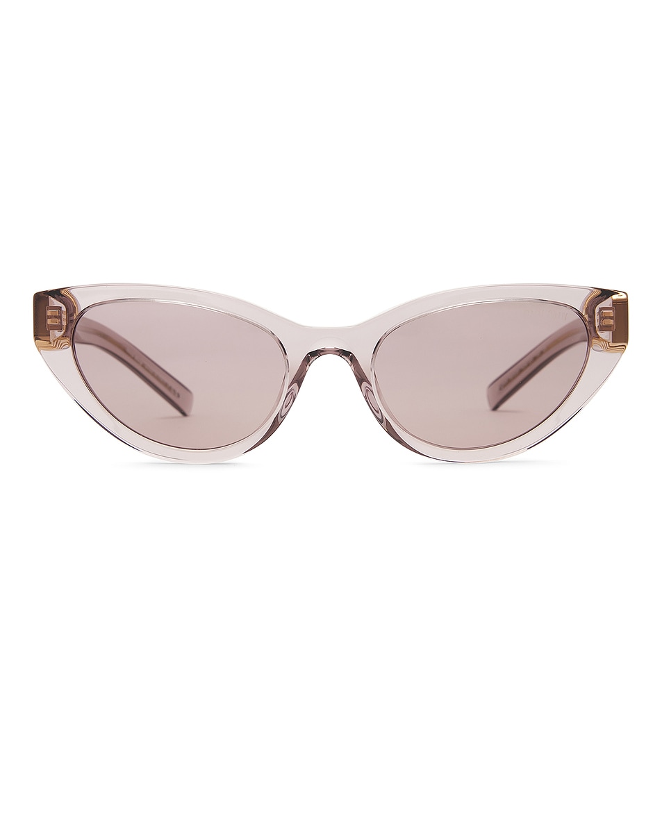 Image 1 of Miu Miu Cat Eye Sunglasses in Mauve Transparent