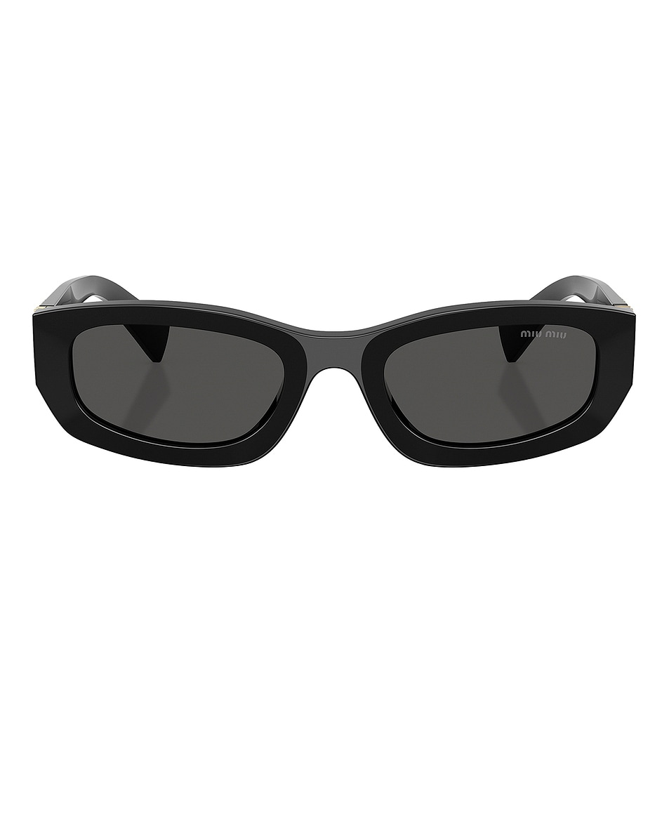 Image 1 of Miu Miu Rectangular Sunglasses in Black