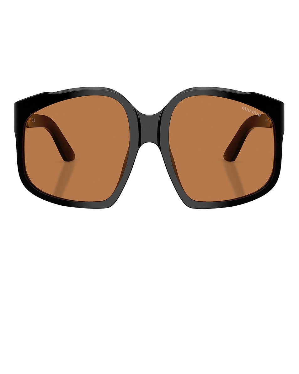 Image 1 of Miu Miu Square Sunglasses in Black
