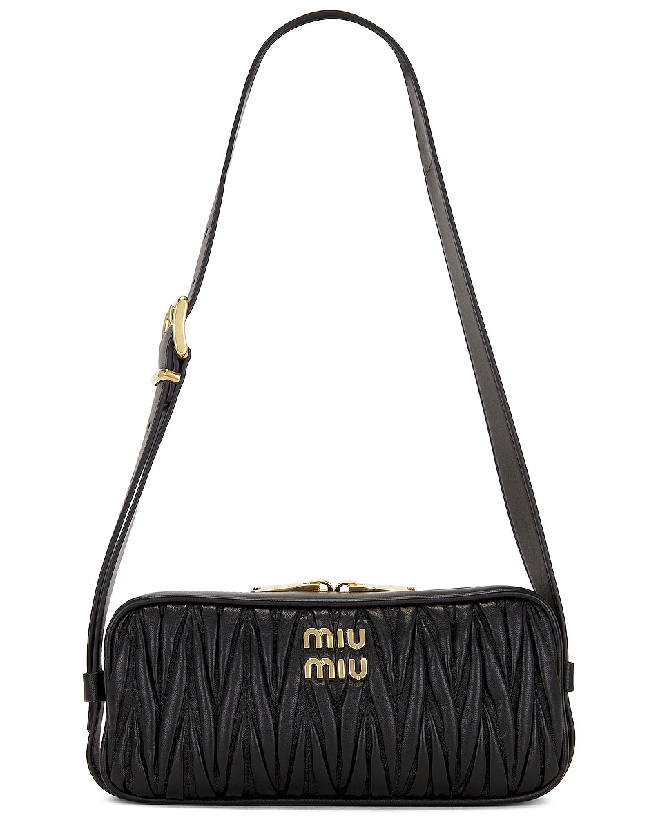 Image 1 of Miu Miu Matelasse Camera Handbag in Black