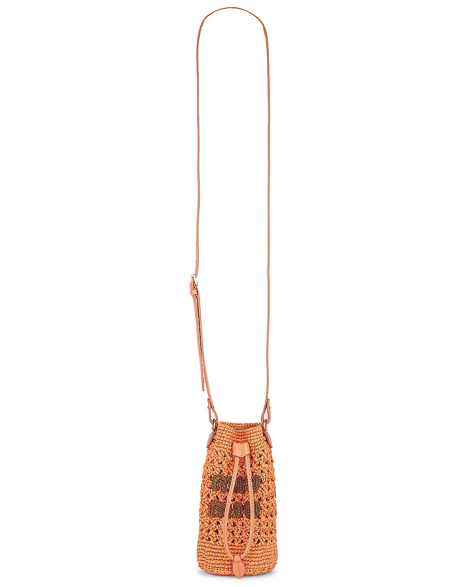 Image 1 of Miu Miu Crochet Crossbody Bag in Tulipano & Cognac