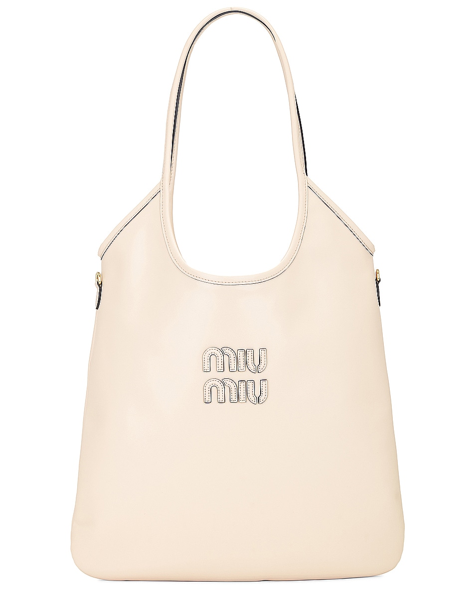 Image 1 of Miu Miu Softy Tote Bag in Travertino