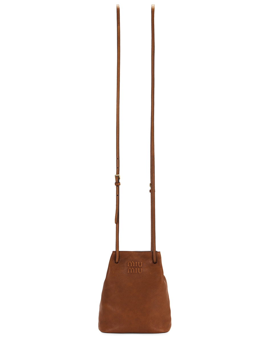 Image 1 of Miu Miu Nappa Aviator Bucket Bag in Rovere