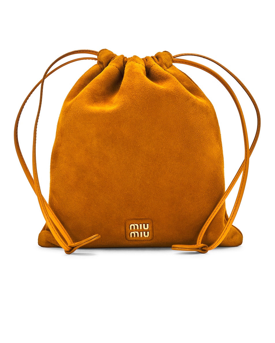 Image 1 of Miu Miu Camoscio Pouch in Whiskey