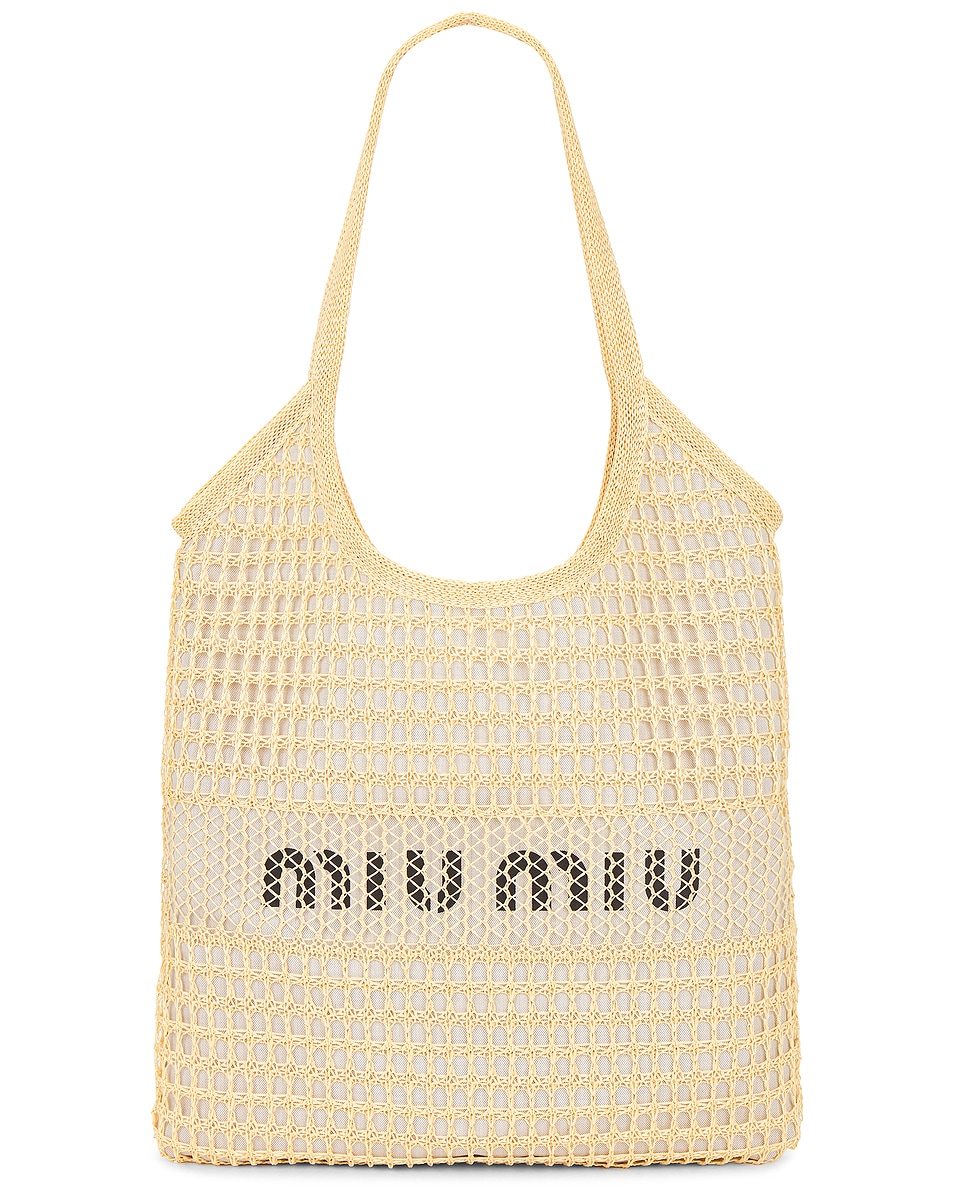 Image 1 of Miu Miu Ivy Tote Bag in Natural