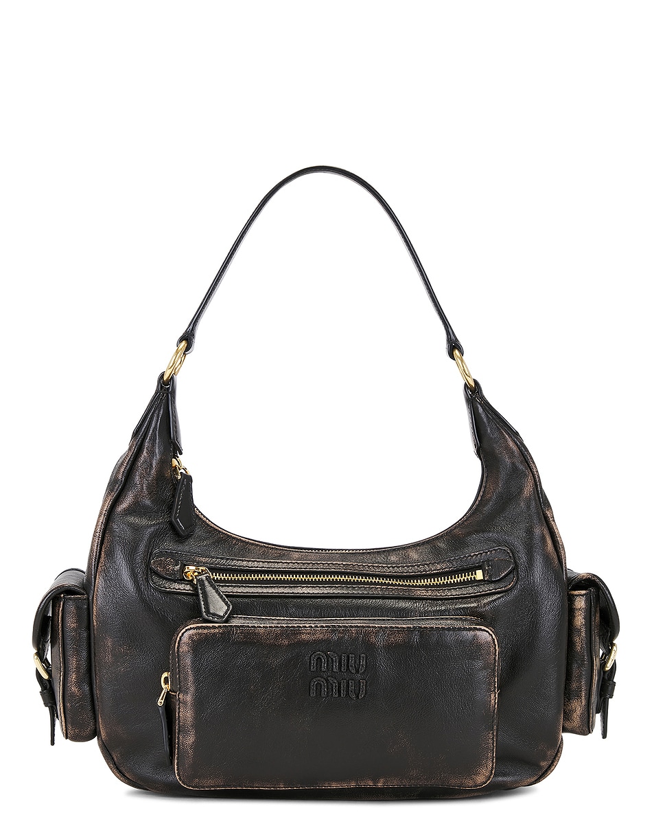 Image 1 of Miu Miu Nappa Old Shoulder Bag in Caffe