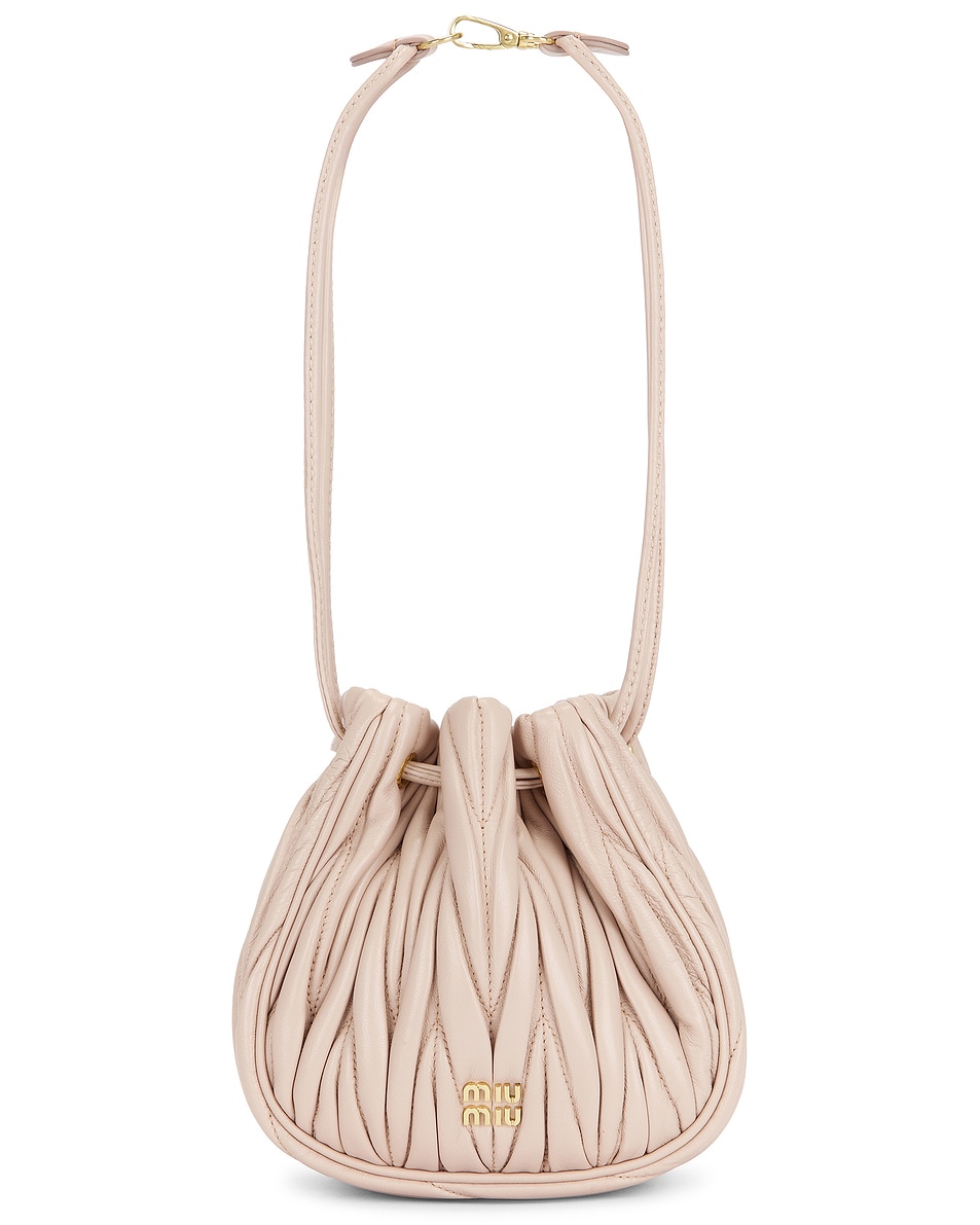 Image 1 of Miu Miu Matelasse Contenitori Pouch in Cipria