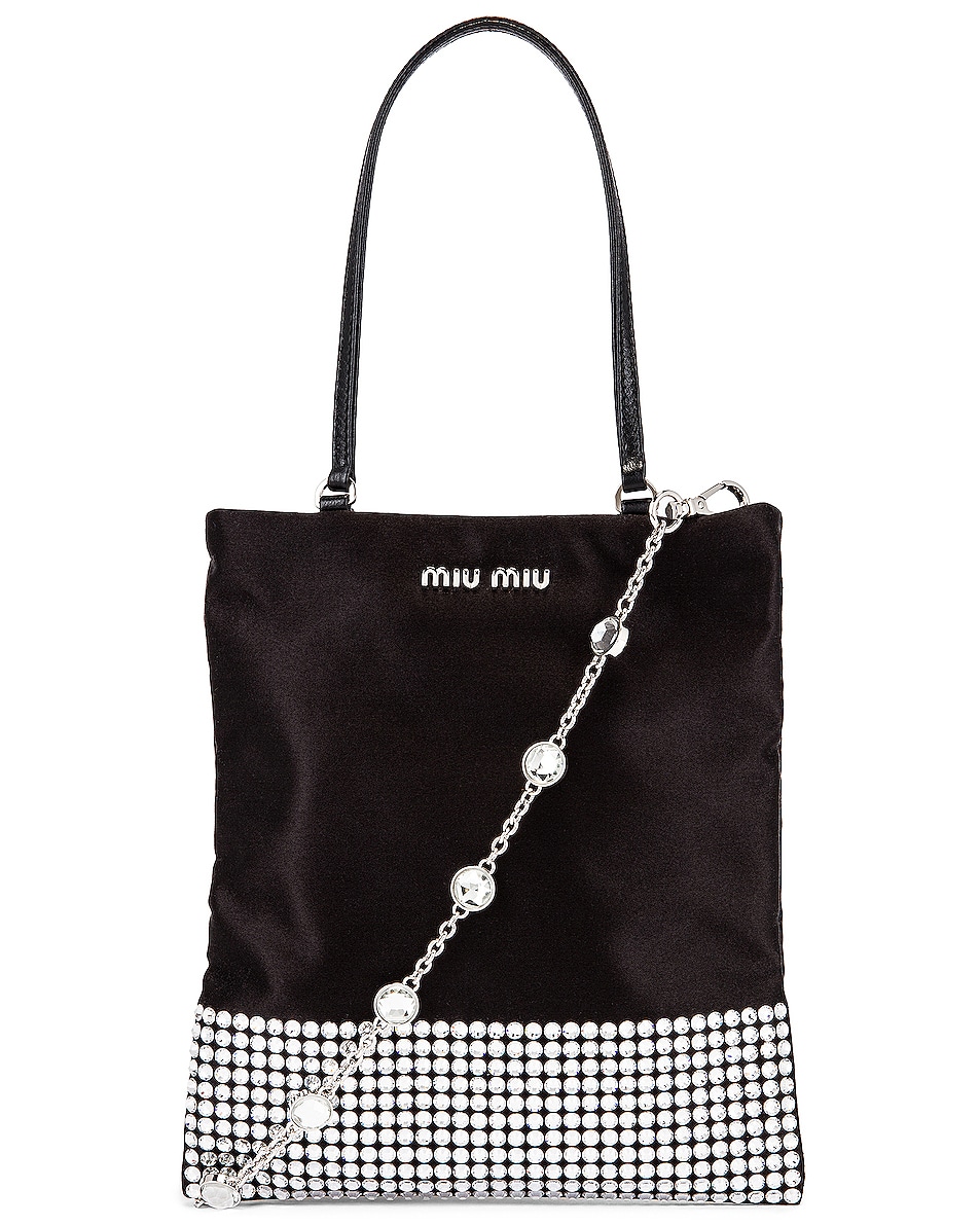 Image 1 of Miu Miu Starlight Shoulder Bag in Black