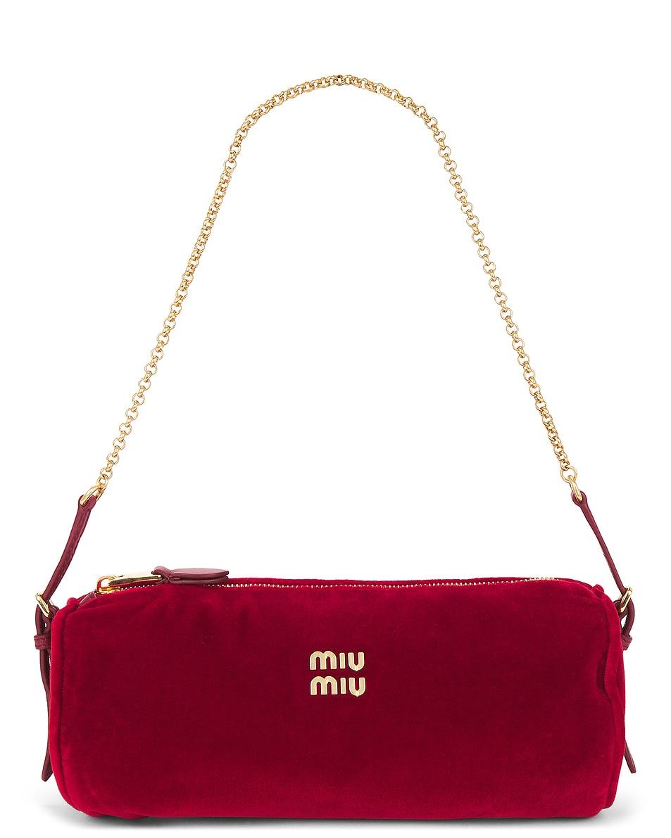 Image 1 of Miu Miu Velluto Bag in Rosso