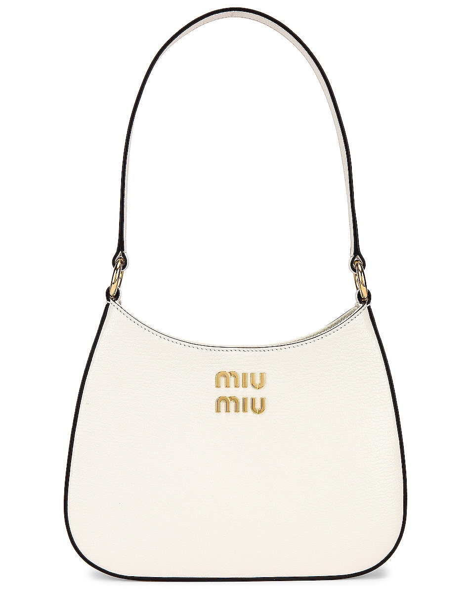 Image 1 of Miu Miu Madras Shoulder Bag in Bianco