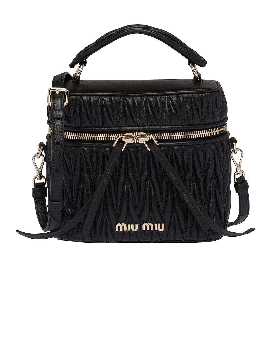Image 1 of Miu Miu Quilted Mini Bag in Black