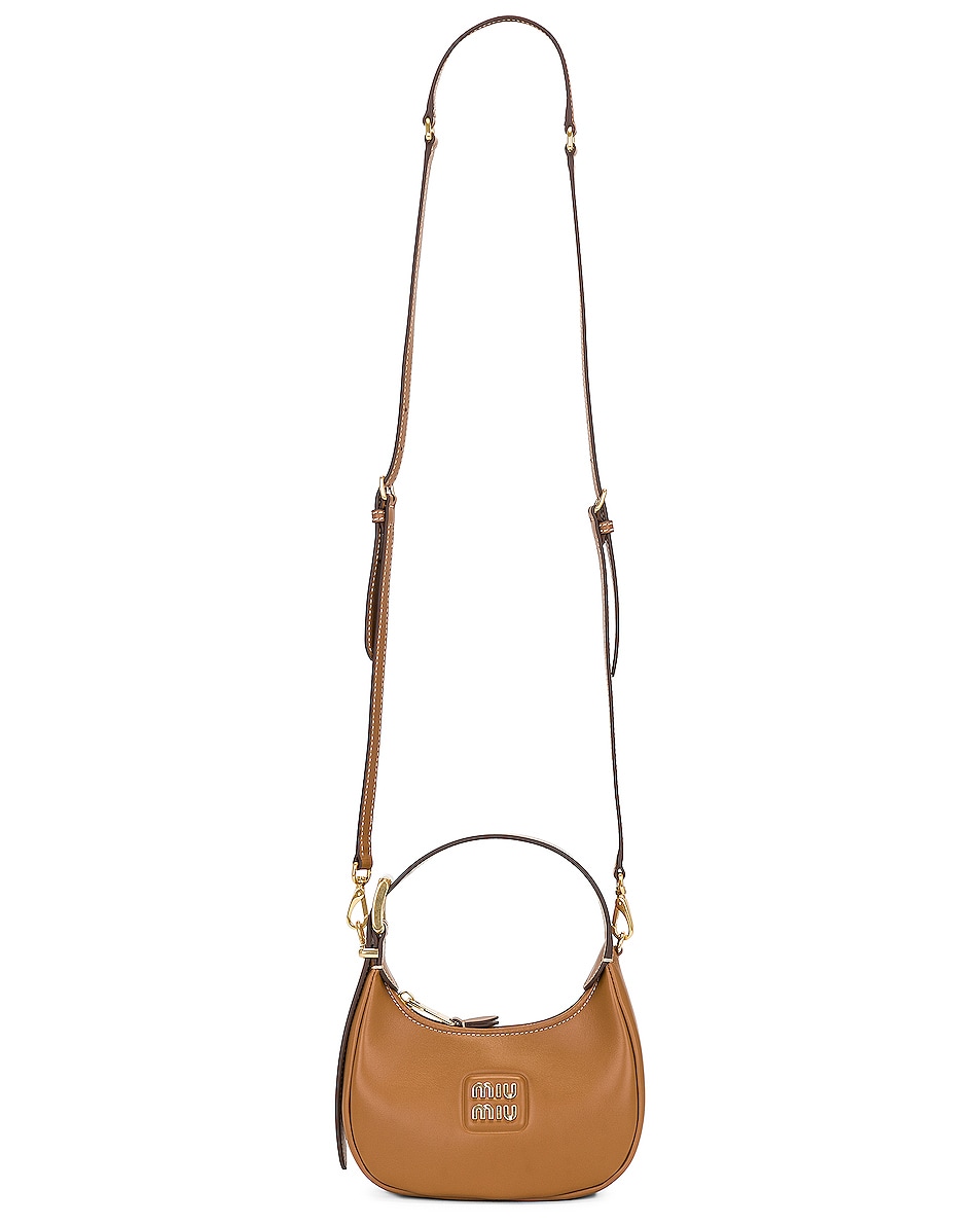 Image 1 of Miu Miu Shoulder Belted Strap Handbag in Caramel