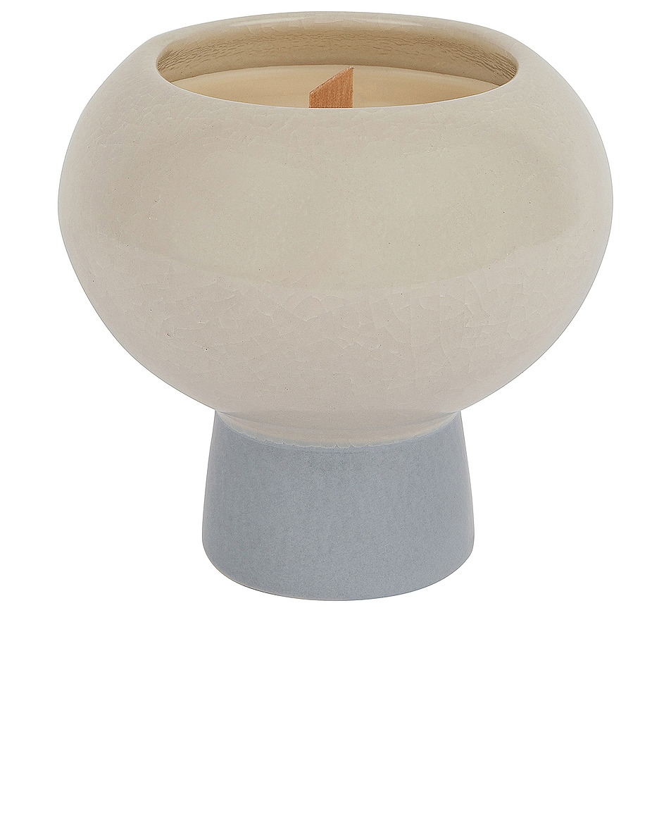 Image 1 of Marloe Marloe Mini Bobbie Leather & Amber Candle in Fractured Gloss & Blue