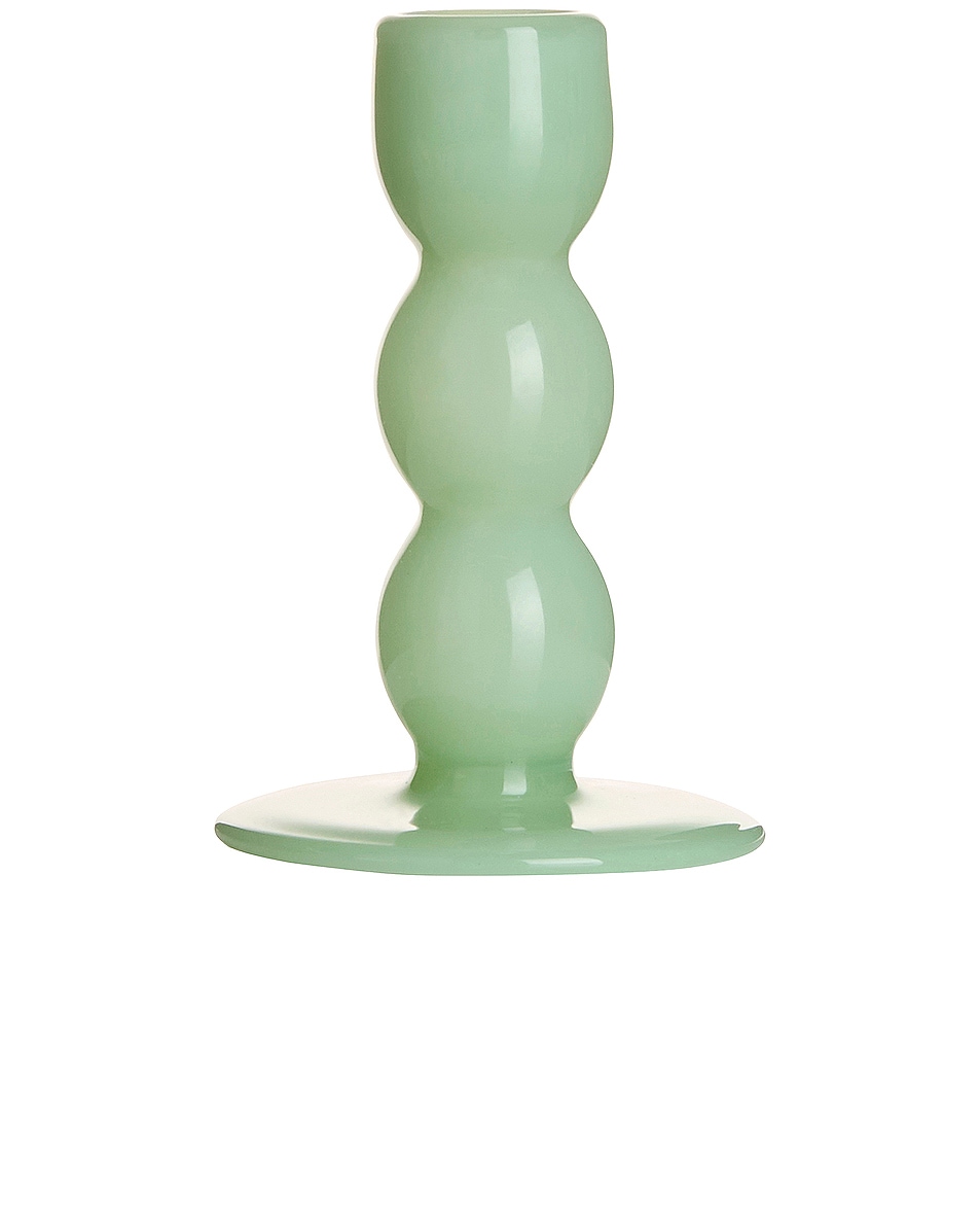 Image 1 of Maison Balzac Demi Volute Candle Holder in Opaque Mint