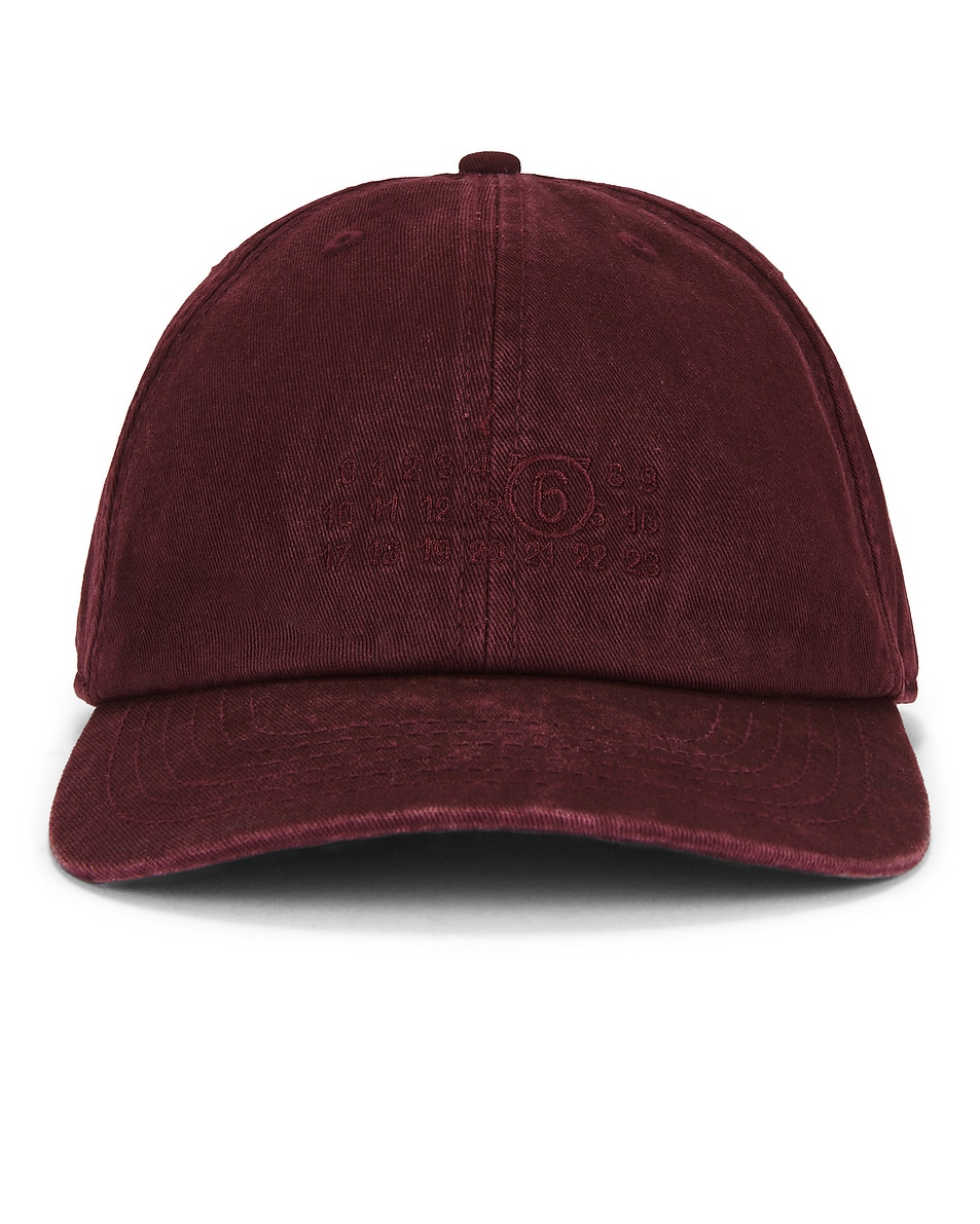 Image 1 of MM6 Maison Margiela Hat in Burgundy