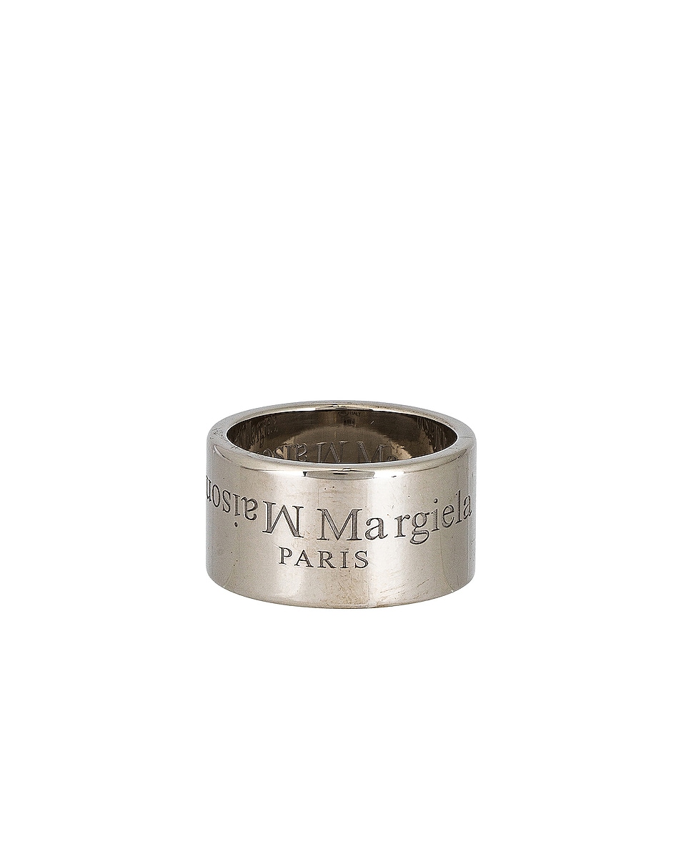 Image 1 of Maison Margiela Logo Ring in All Palladio Polished