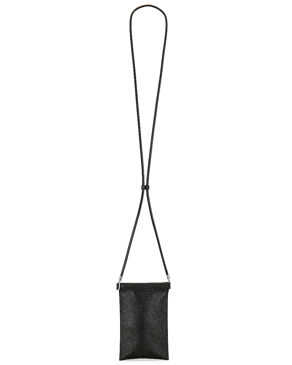 Image 1 of Maison Margiela Hanging Phone Pouch in Black