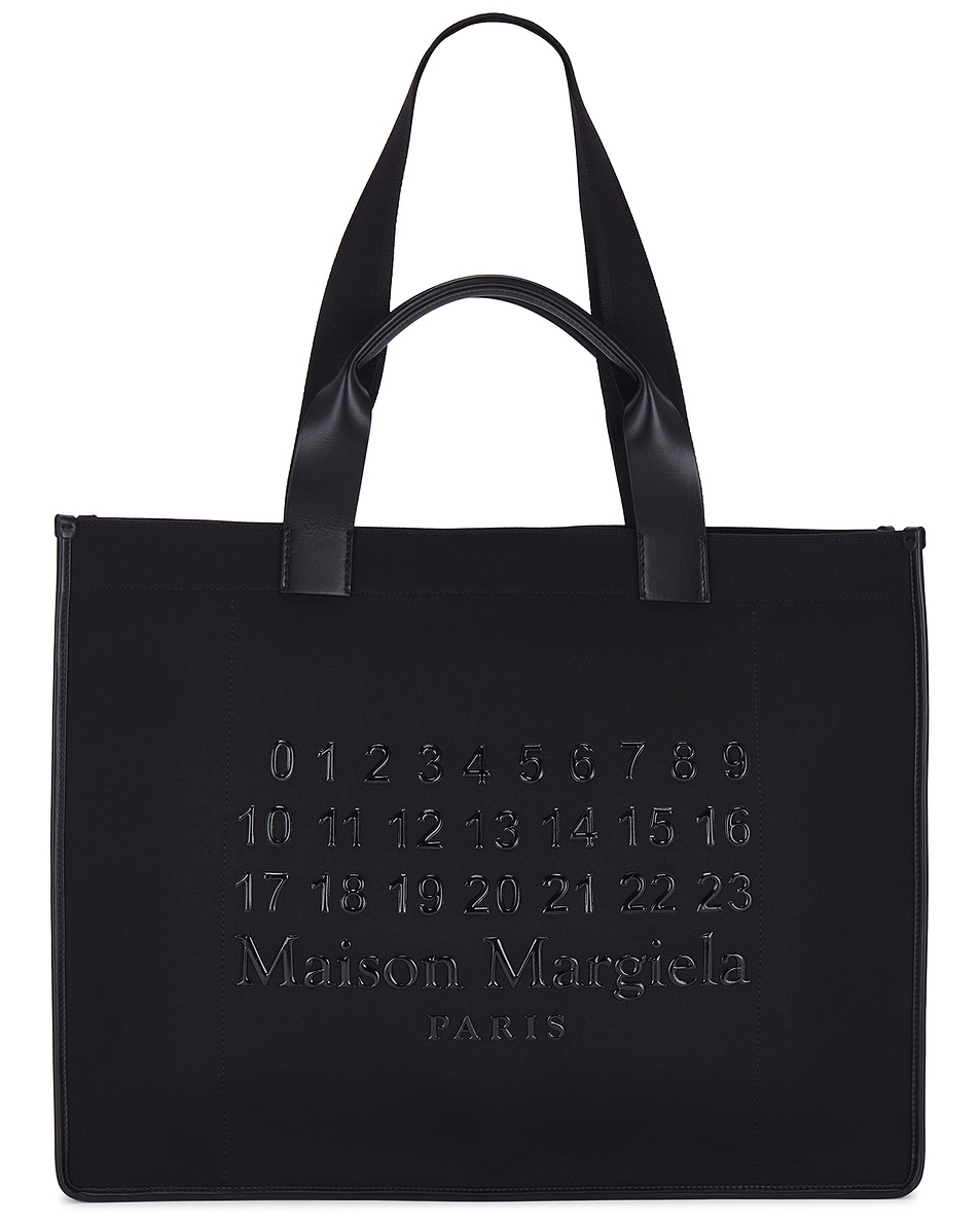 Image 1 of Maison Margiela Cabas Large Shopping Bag in Black & Black