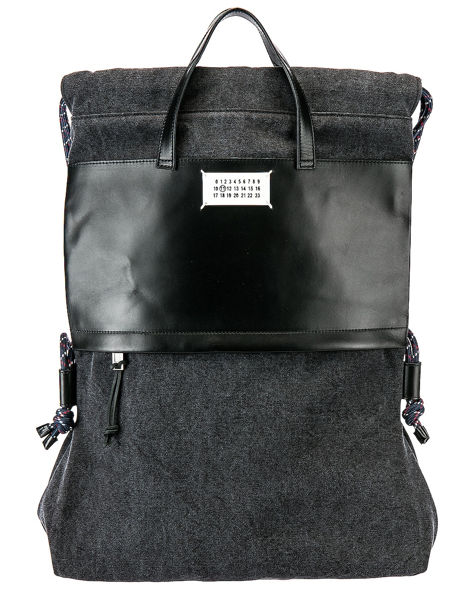 Image 1 of Maison Margiela Drawstring Backpack in Black