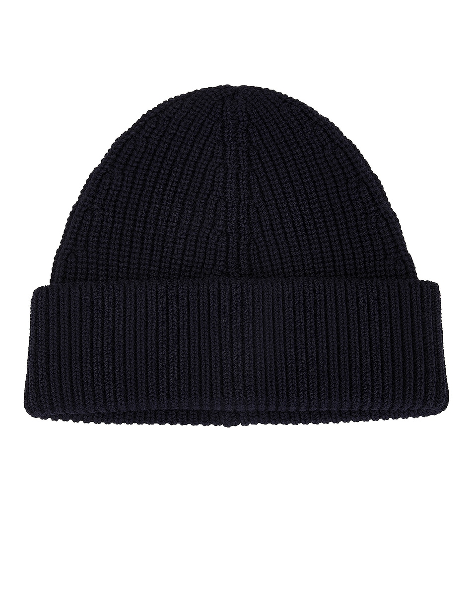 Image 1 of Maison Margiela Ribbed Beanie in Navy