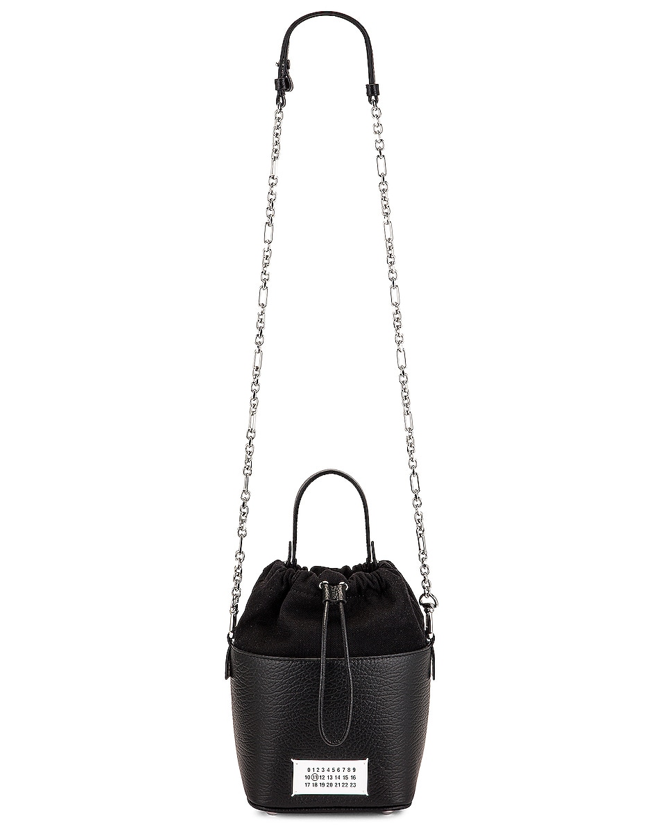 Maison Margiela 5AC Drawstring Bucket Bag in Black | FWRD
