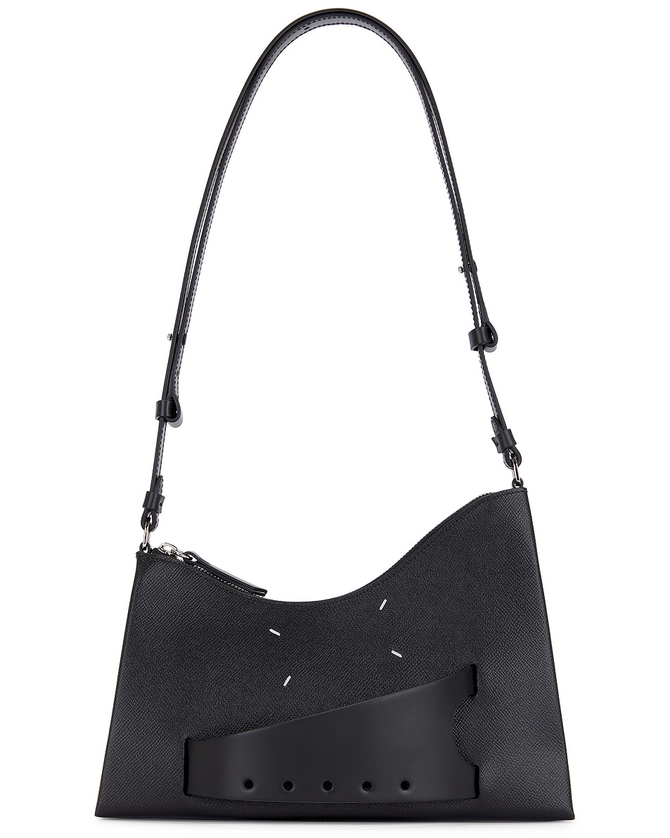 Image 1 of Maison Margiela Small Snatched Hobo Bag in Black