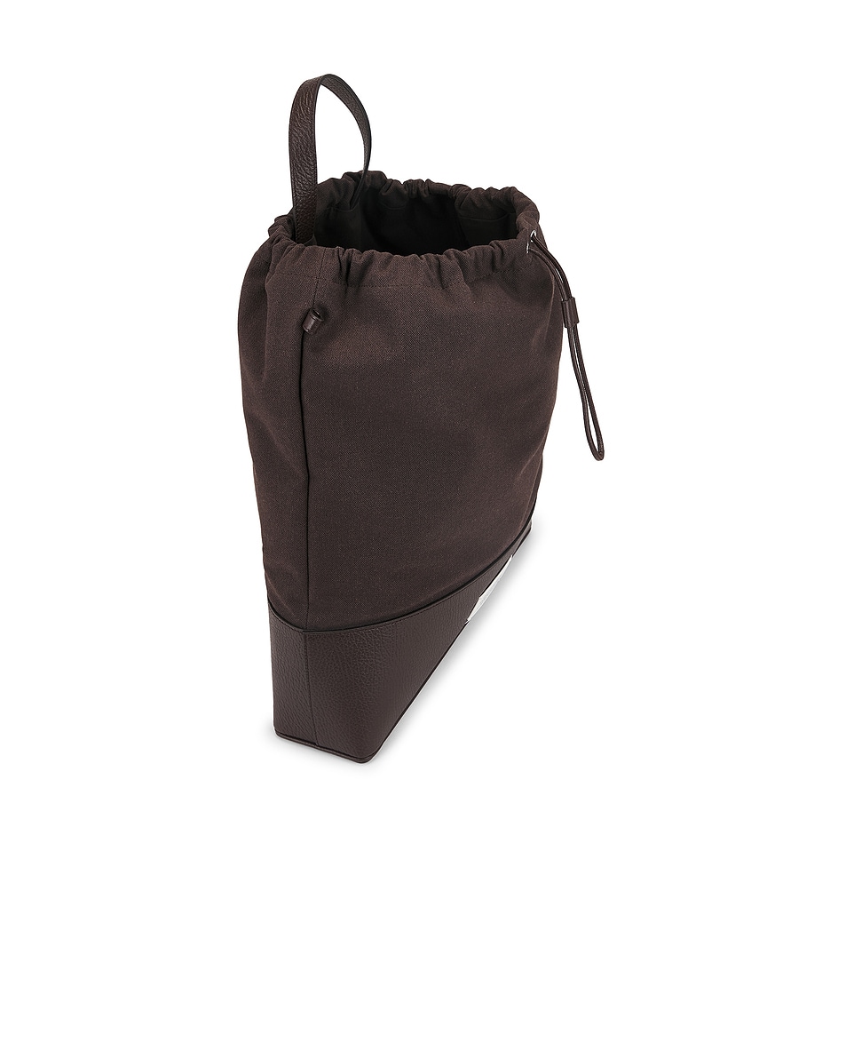 Image 5 of Maison Margiela Medium 5ac Daily Drawstring Backpack in Walnut