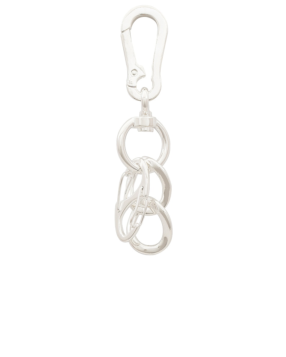 Image 1 of Martine Ali Silver Coated Bias Keychain in Silver
