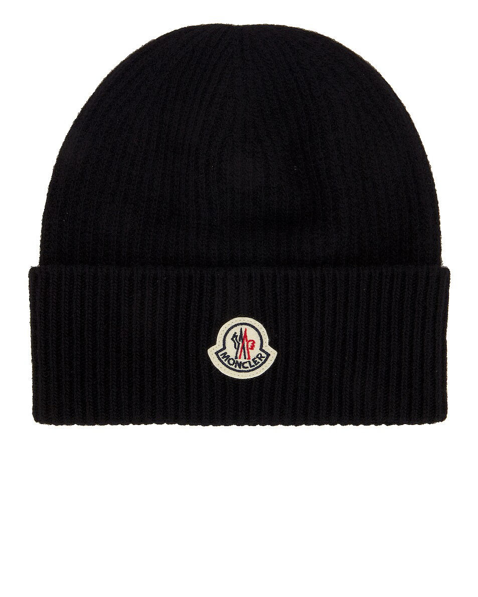 Moncler Beanie Hat in Black | FWRD