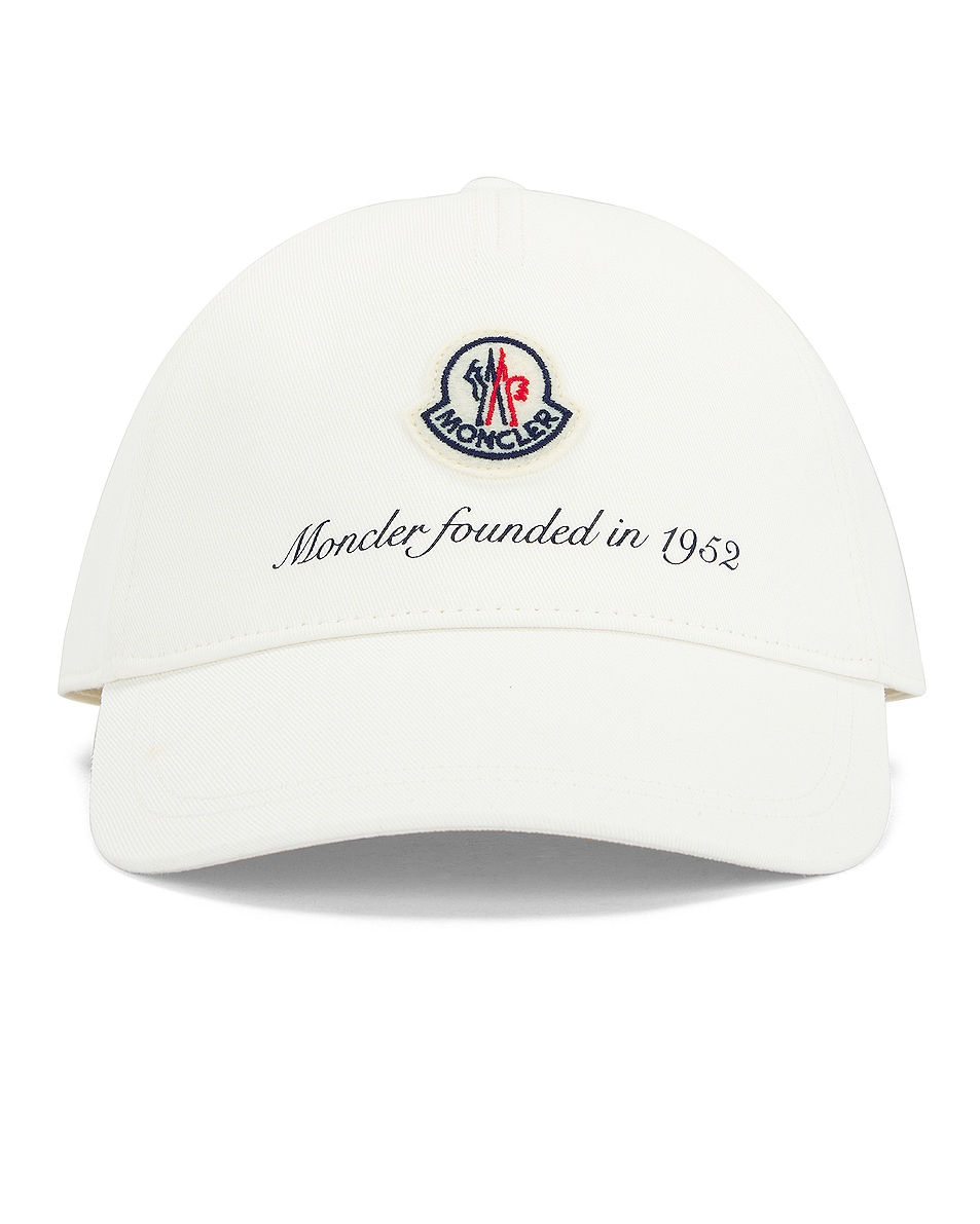 Image 1 of Moncler Baseball Cap in Silk White